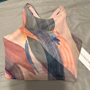 Athleta Conscious Crop Bra in Watercolor Brushstroke size M (D-DD)